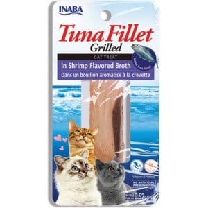 From INABA Cat Food Tuna Fillet Grilled in Shrimp Flavore Broth